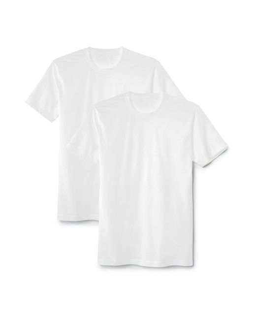 Calida T-Shirt (2-tlg) in White für Herren