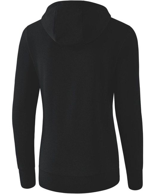 Erima Black Rundhalspullover Kapuzensweatjacke