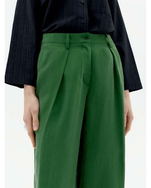 Thinking Mu Green Bundfaltenhose Dill Cirila Pants