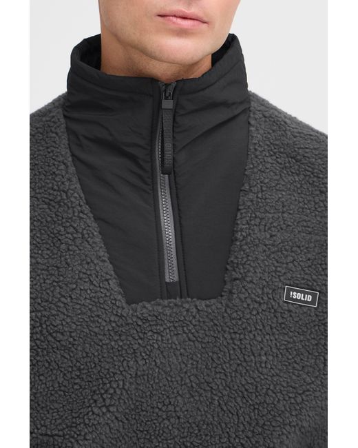 Solid Fellimitatjacke SDMARKMANN modische Jacke in Black für Herren