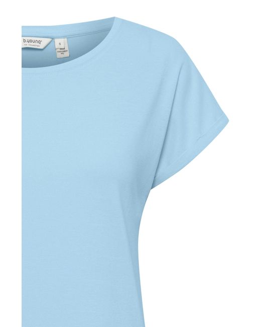 B.Young Blue T- Shirt Kurzarm Rundhals Sommer Top 7525 in Blau