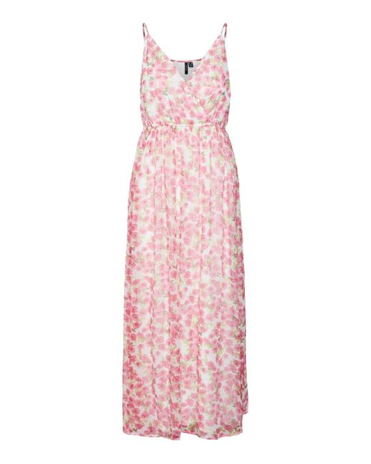 Vero Moda Pink Sommerkleid VMSMILLA SINGLET WRAP ANKLE DRESS W