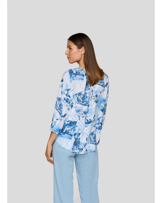 Rabe Blue Klassische Leichte Bluse mit Floralem-Print