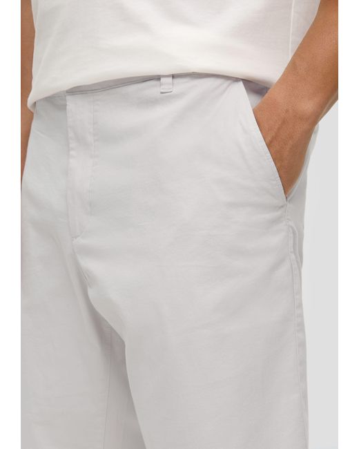 S.oliver Bermudas Bermuda-Hose aus Baumwoll-Stretch mit Knopfverschluss in White für Herren