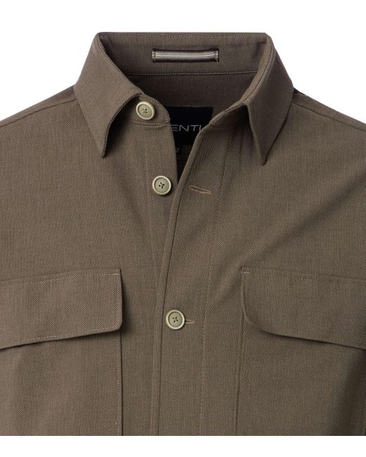 CASA MODA Hemdjacke in Green für Herren