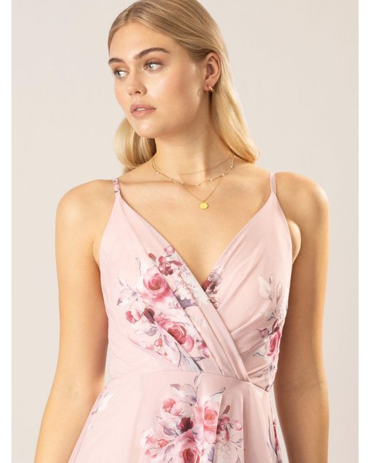 Apart Pink Abendkleid aus hochwertigem Polyester Material mit V-Ausschnitt