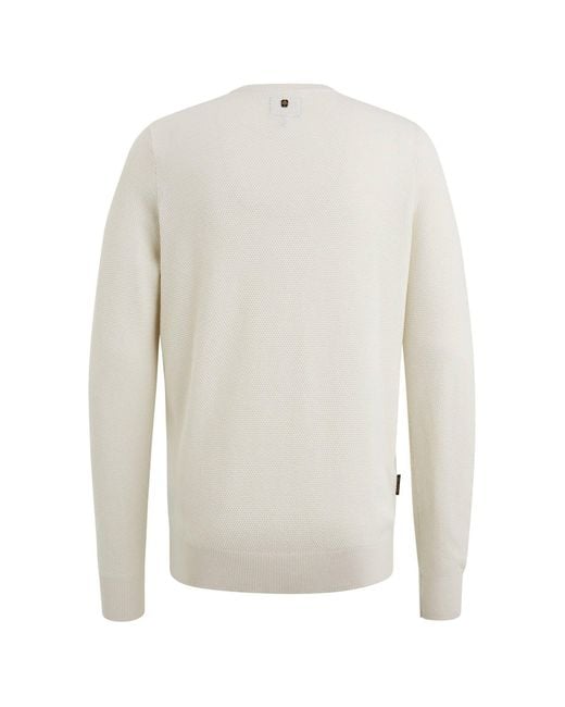 PME LEGEND Strickpullover Pullover aus Baumwolle (1-tlg) in White für Herren