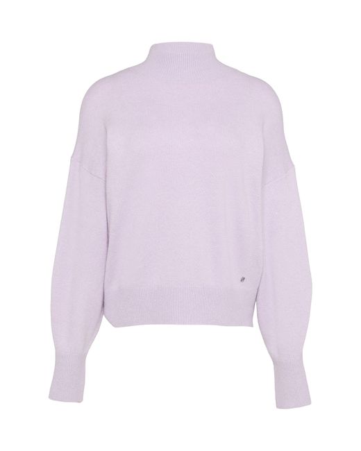 S.oliver Purple Strickpullover mit Stehkragen