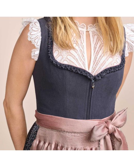 Krüger Madl Pink Ü Dirndl 'Jalisa' 417069, Anthrazit 60c