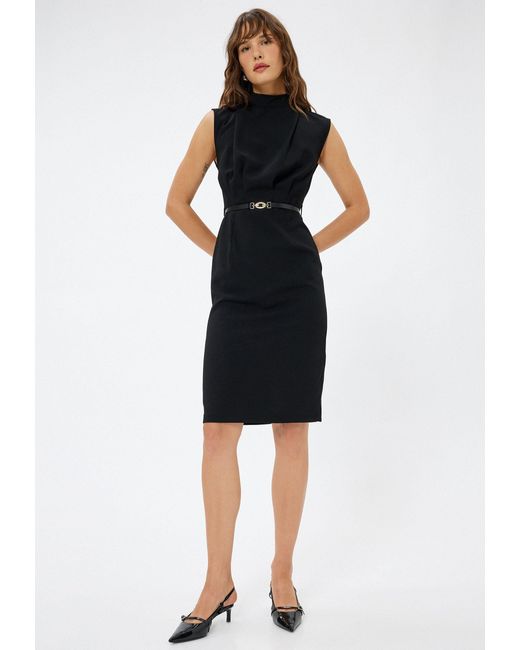Koton Black Minikleid Länge Oberhalb Des Knies Shacket Kleid