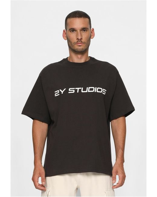 2Y Studios T-Shirt Logo Oversize Tee (1-tlg) in Black für Herren