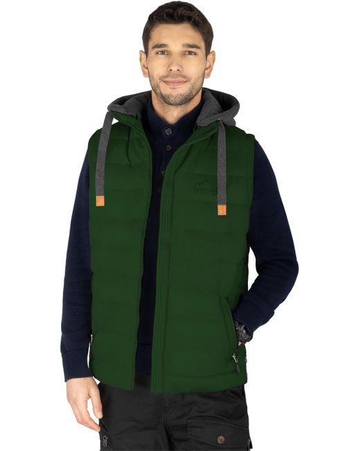 normani Winter-Steppweste Nanaimo Wattierte Winterweste in Green für Herren