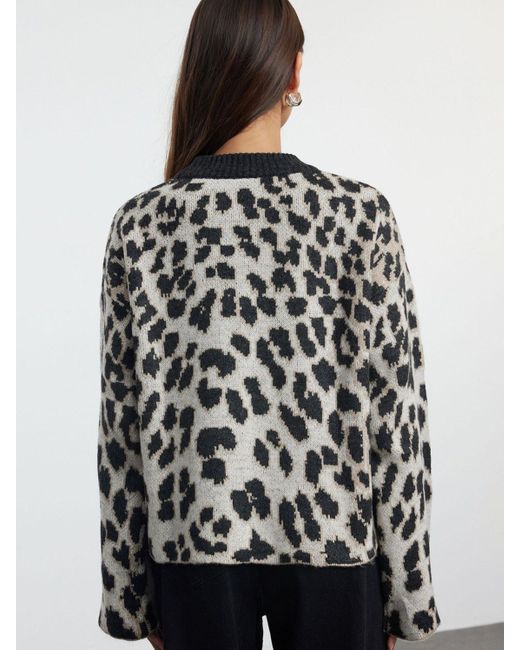 Trendyol Black Rundhalspullover (1-tlg) Plain/ohne Details