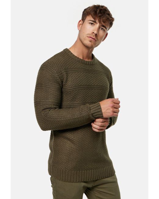 INDICODE Strickpullover Mirek in Green für Herren