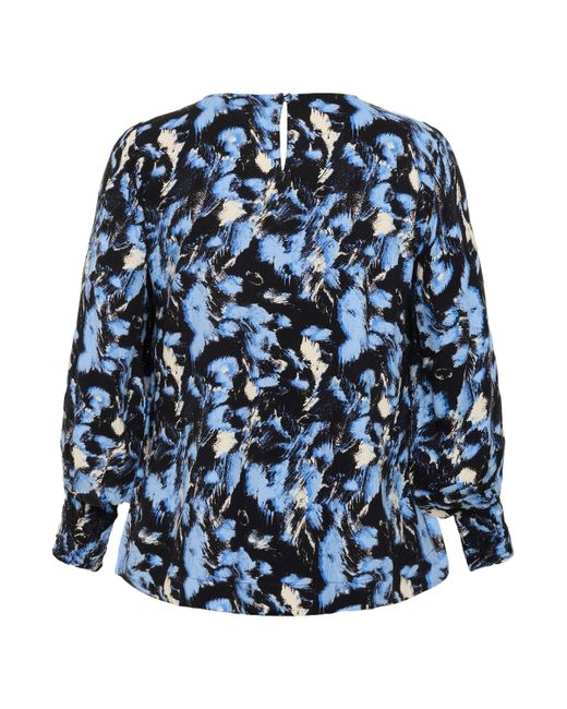 Kaffe Blue Langarmbluse Langarm-Bluse KClurana Große Größen