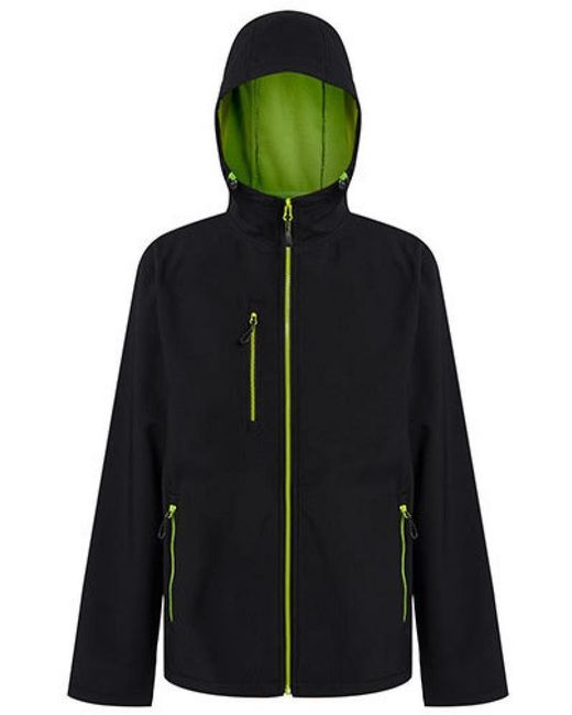 Regatta Outdoorjacke Navigate 2-Layer Hooded Softshell Jacket in Black für Herren