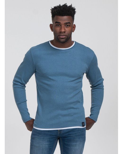 Key Largo Sweatshirt MSW SARASOTA round in Blue für Herren