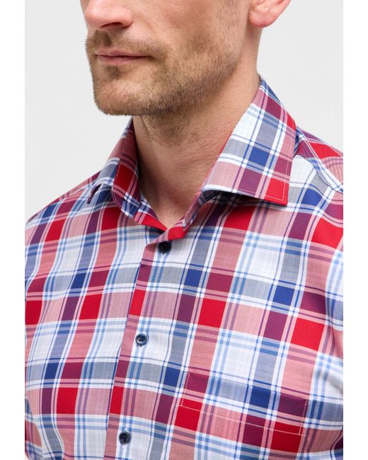 Eterna Langarmhemd MODERN FIT NON IRON (bügelfrei) in Red für Herren