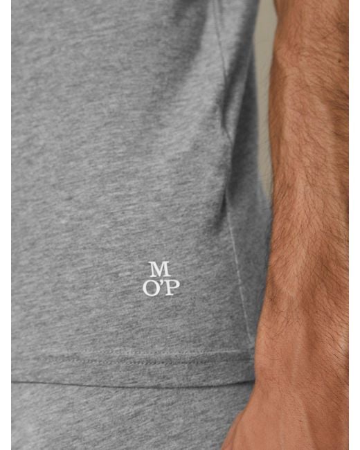 Marc O' Polo Essentials (2-tlg) t-shirt -ausschnitt v-neck in Gray für Herren