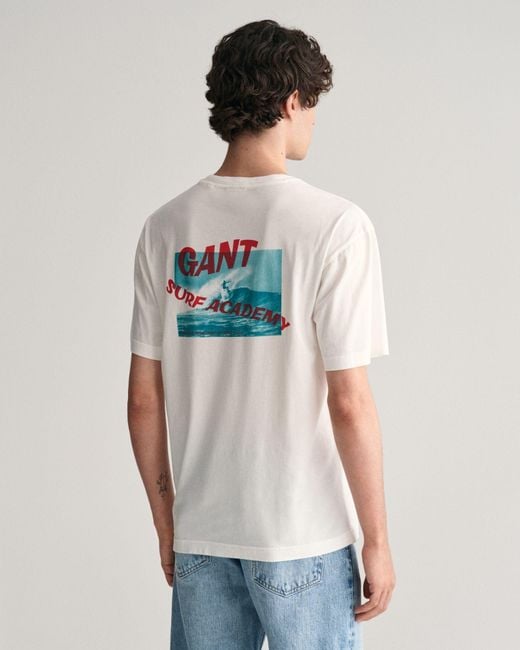 Gant Washed Graphic T-Shirt in Natural für Herren