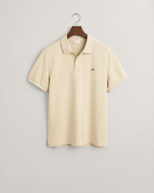 Gant T-Shirt / He. / REG SHIELD SS PIQUE POLO in Natural für Herren