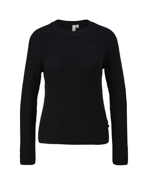 QS Black Strickpullover Pullover aus Strick