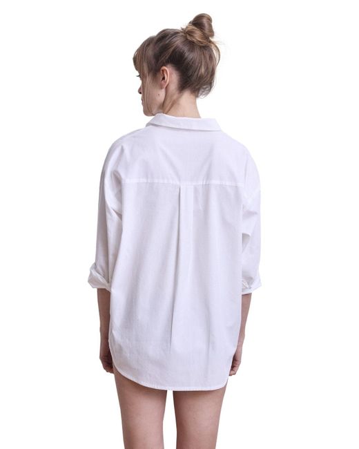 VERTBAUDET White Kurzarmbluse Bluse für Schwangerschaft & Stillzeit