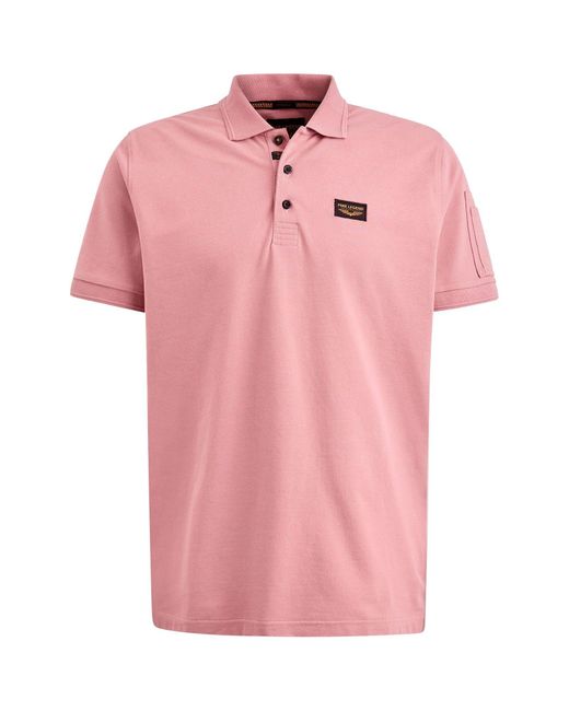 PME LEGEND T-Shirt Short sleeve polo Trackway in Pink für Herren