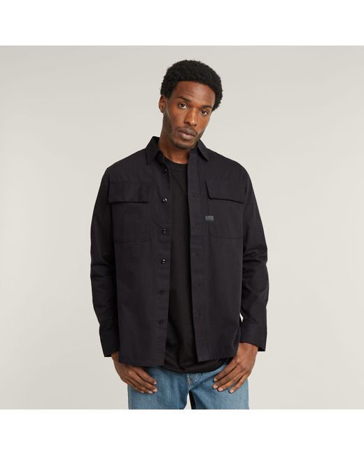 G-Star Oversize- CPO Regular Shirt ls in Black für Herren