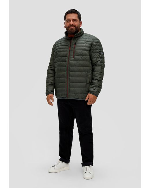 S.oliver Outdoorjacke Gesteppte Outdoor-Jacke mit Stehkragen Blende in Green für Herren