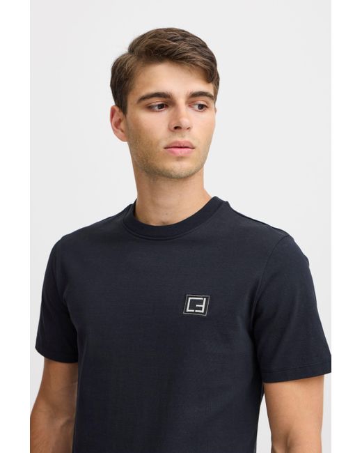Casual Friday CFTHOR tee with logo badge modisches T-Shirt in Blue für Herren