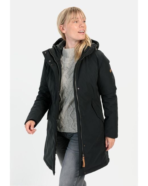 Camel Active Black Funktionsmantel mit Kapuze