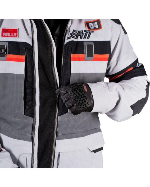 Leatt Motorradjacke ADV Rally .5 Motorrad Textiljacke (schmutzabweisend) herausnehmbares Innenfutter in Gray für Herren