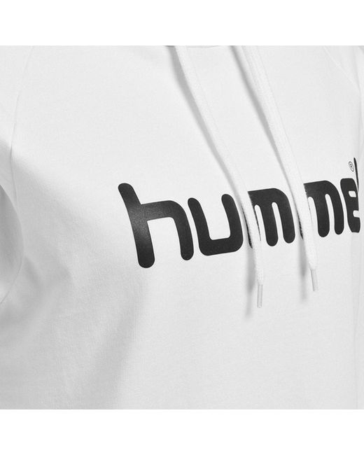Hummel White Sweatshirt Go Cotton Logo Hoodie Woman