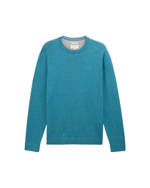 Tom Tailor Pullover Strickpullover R-Neck (1-tlg) in Blue für Herren