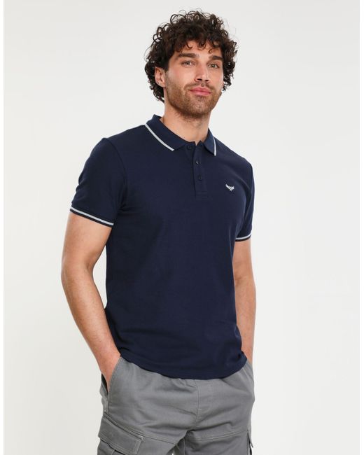 Threadbare Poloshirt (1-tlg) im klassischen Design in Blue für Herren