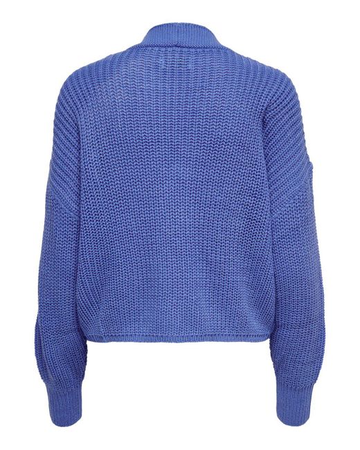 ONLY Blue Strickjacke OnlCarol Struktur Cardigan Pullover