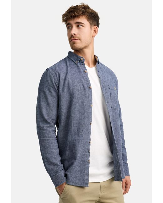 INDICODE Langarmhemd INNiell in Blue für Herren