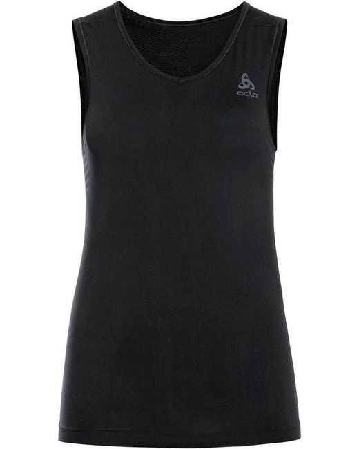 Odlo Black T-Shirt Bl Top V-Neck Singlet Performance X-Light Eco
