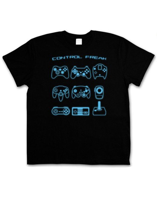 Urban Backwoods Print- Control I T-Shirt Retro Gamer Controller Video Game Joystick TV in Black für Herren
