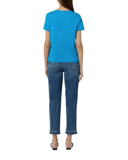 comma casual identity Blue Kurzarmshirt T-Shirt