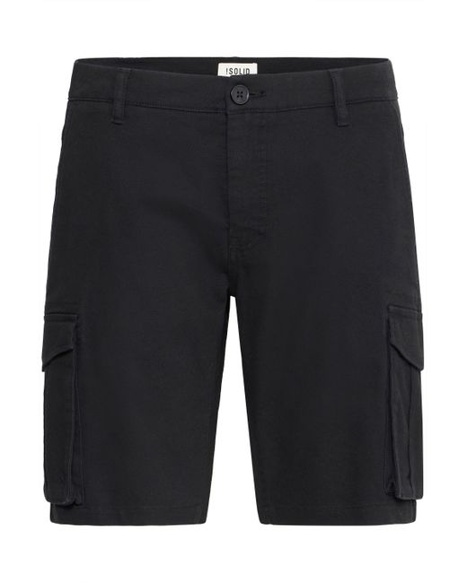 Solid Cargoshorts SDKARIM lässige Shorts mit Cargotaschen in Black für Herren
