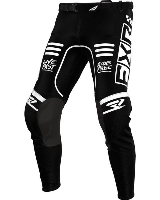 FXR Motorradhose Podium Gladiator 2024 Motocross Hose atmungsaktiv abriebfest in Black für Herren