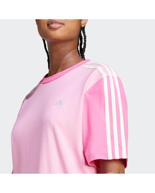 Adidas Pink Shirtkleid W 3S BF T DR (1-tlg)