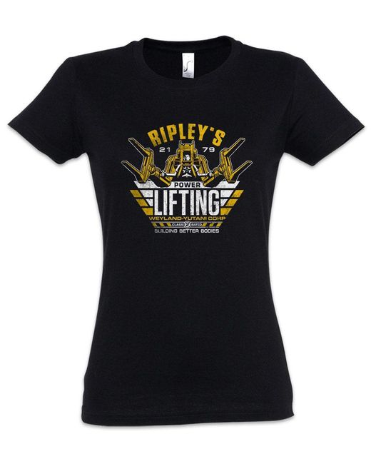 Urban Backwoods Black Print- Ripley's Power Lifting T-Shirt Prometheus USCSS Nostromo Alien