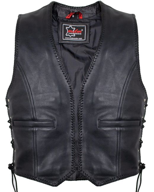 Lederweste Herren Herren Biker Kutte Lederweste Rockerweste Clubweste Lederwesten Für Motorräder