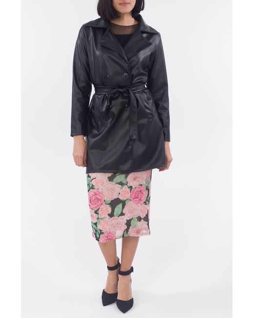 La Strada Black Ledermantel