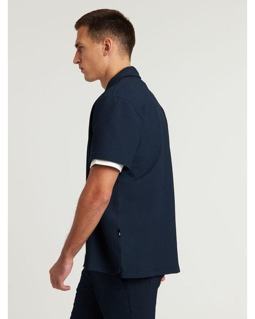Chasin' Hemd – Kurzarmhemd – regular fit in Blue für Herren