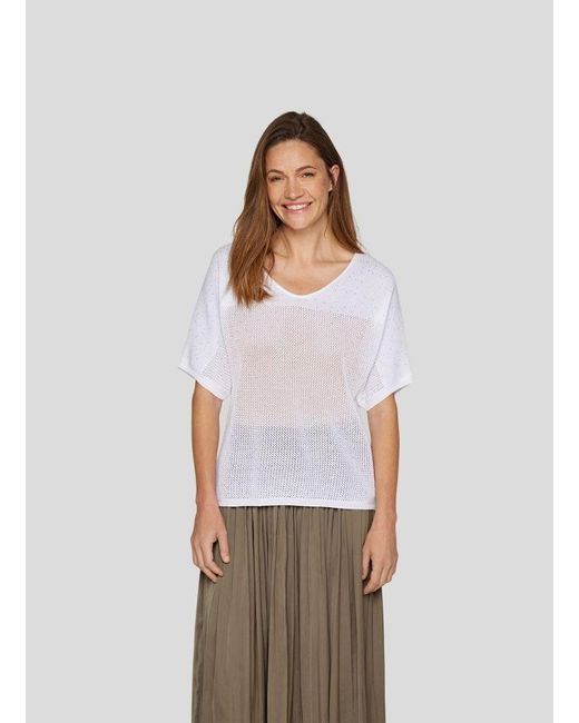 Rabe White Strickpullover