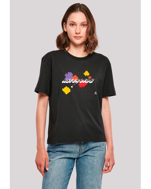 F4NT4STIC Black Shirt Atari Asteroids Retro Gameplay Premium Qualität